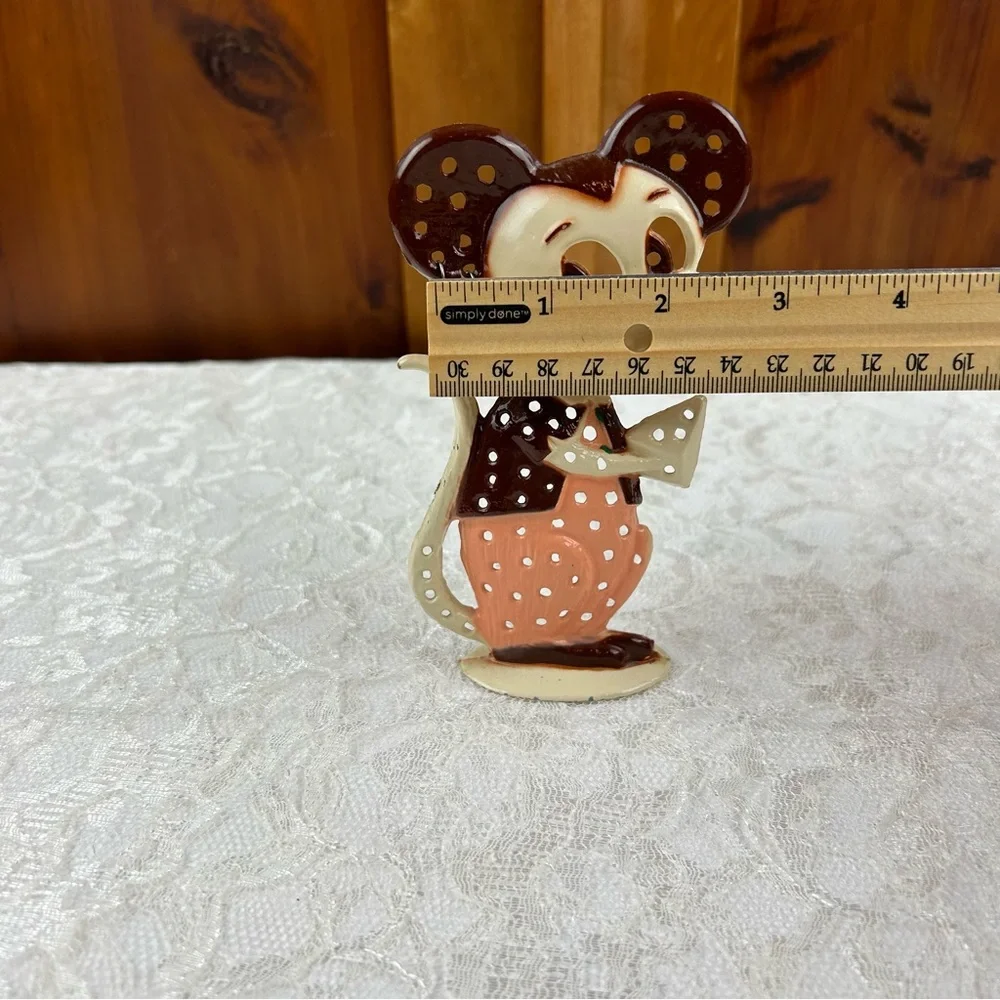 Vintage Torino Mouse Earring Holder Stand with Complimentary Earrings - RARE